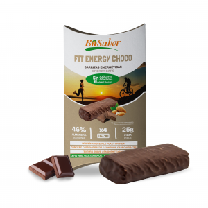 Barrita energética Fit Energy Choco - Almendra Natural y Chocolate Sin Azúcar Añadido 4 x 25g