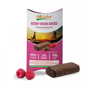 Barrita energética Berry Rush Choco - Relleno de Frambuesa 4 x 25g