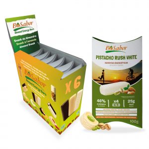 Barritas Energéticas Pistacho Rush White – Pack Ahorro 24 Barritas (6 Estuches)